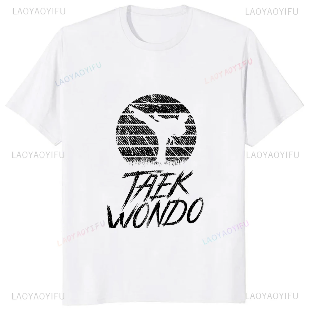

Корейский стиль Y2k тхэквондо с принтом графическая мужская футболка крутая повседневная модная уличная женская футболка хипстерские удобные мужские футболки