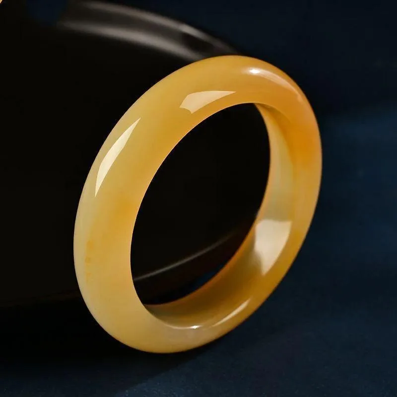 

Natural Ethnic Style Yellow Flat Bar Bracelet, Classic Jewelry