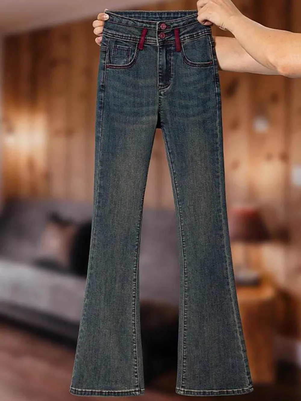 Oversized Jeans Women Spring Autumn 2025 New Trendy High Waist Slim Falred Denim Pants Female Retro Blue Stretch Skinny Jeans