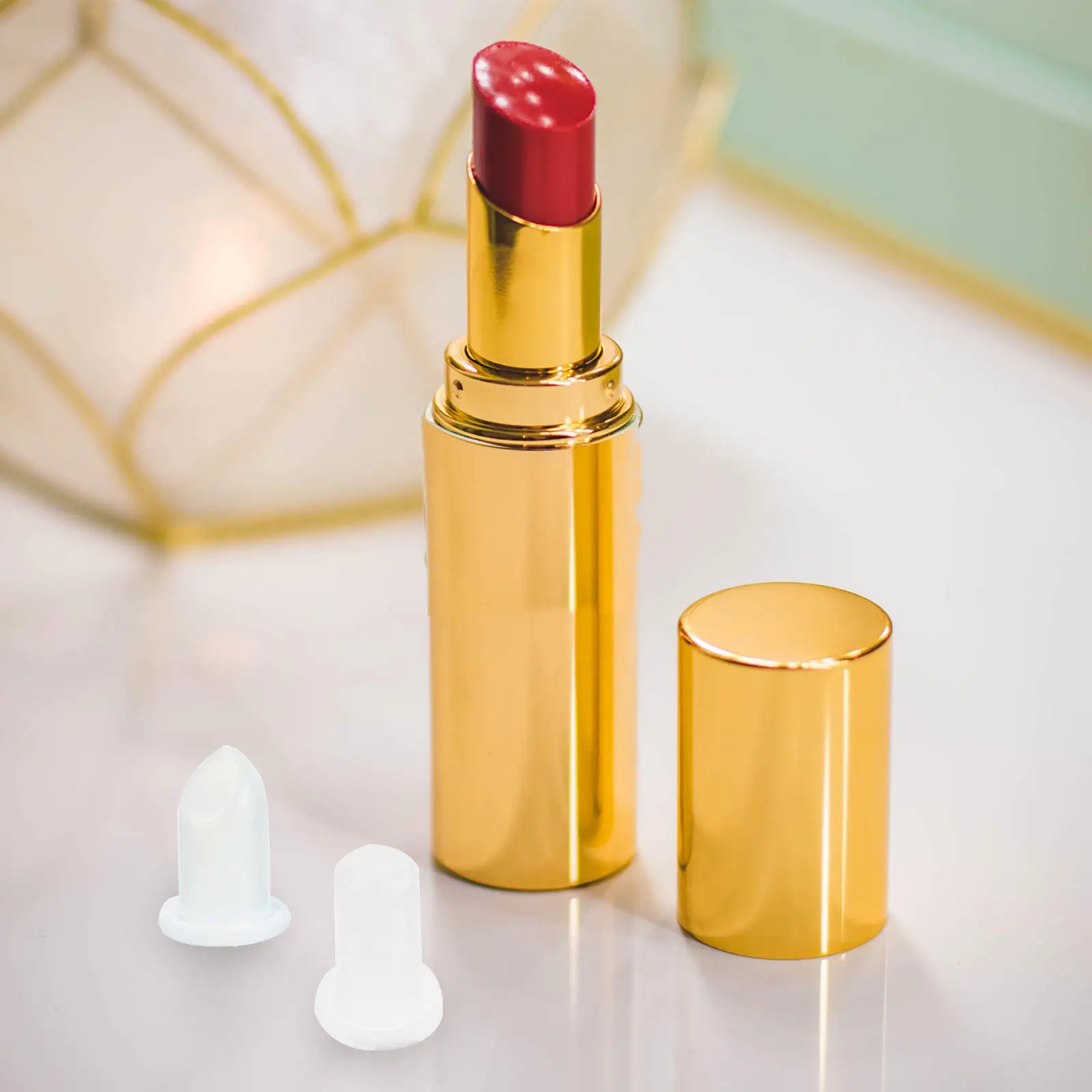 2 ensembles de moules à rouge à lèvres DIY, matériau lisse et sûr pour la fabrication de baumes à lèvres, conception à fermeture à pression, cadeau idéal