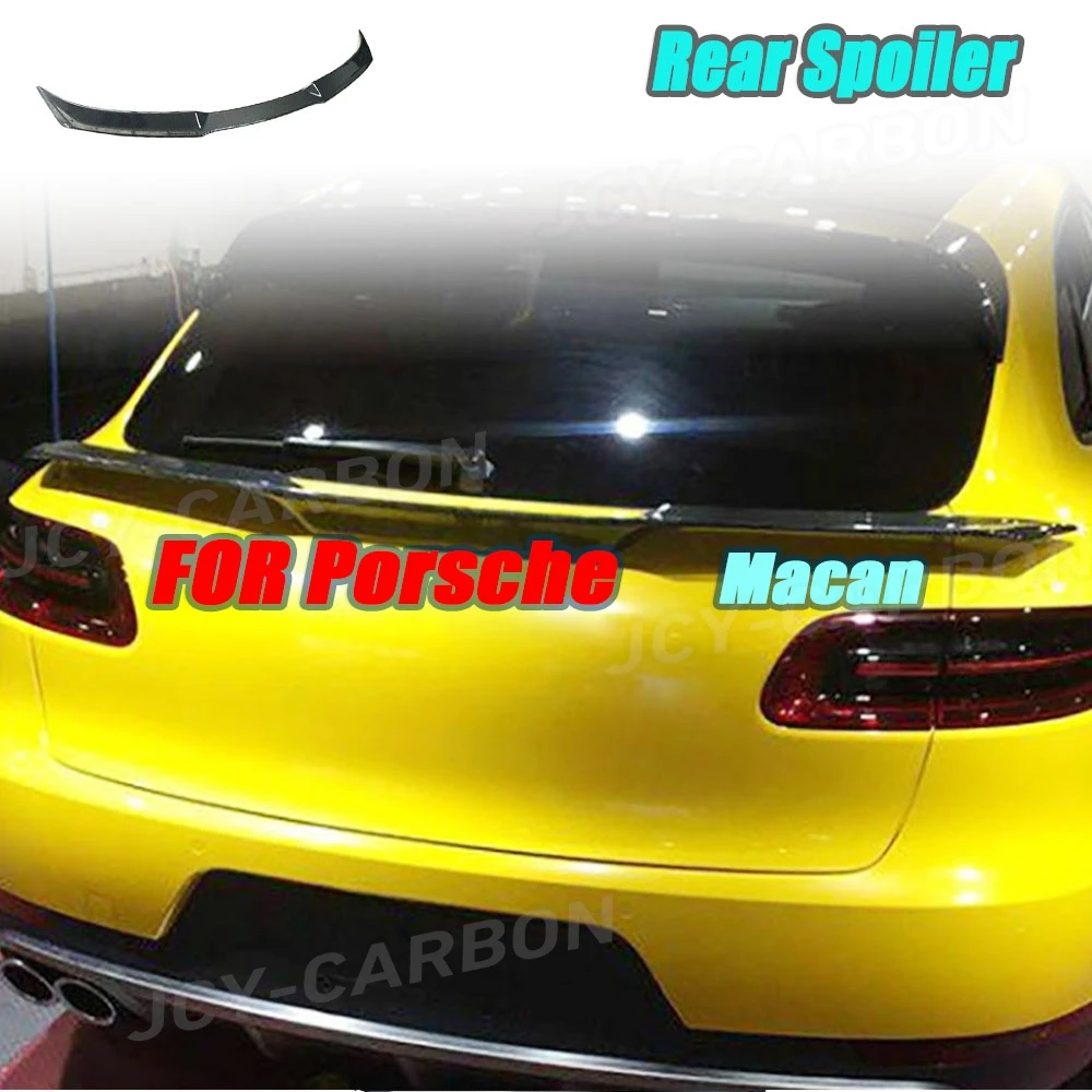 

Rear Spoiler Carbon Fiber For Porsche Macan 2014-2020 FRP Rear Trunk Boot Spoiler Wing Exterior Trim Accessories