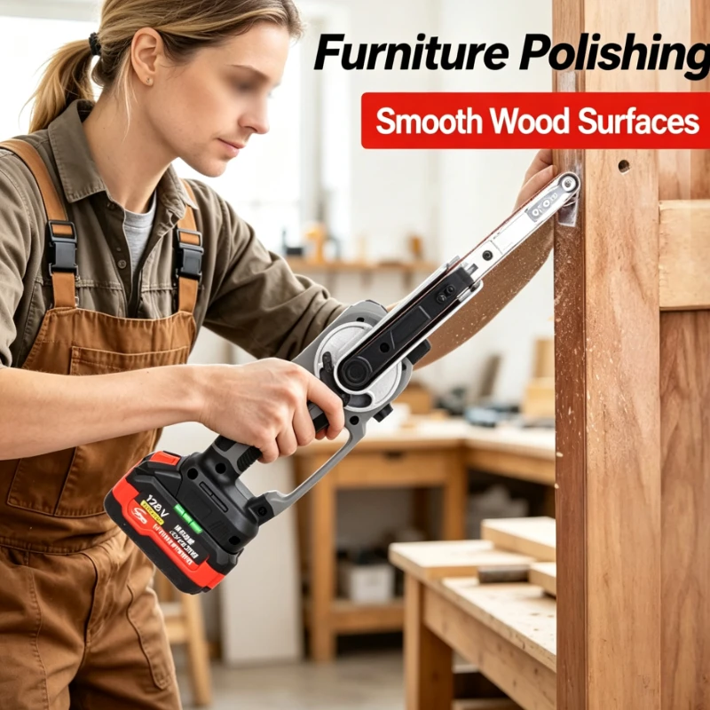 Lithium battery wireless belt sander hand-held polishing sander small woodworking mini mold electric file sander
