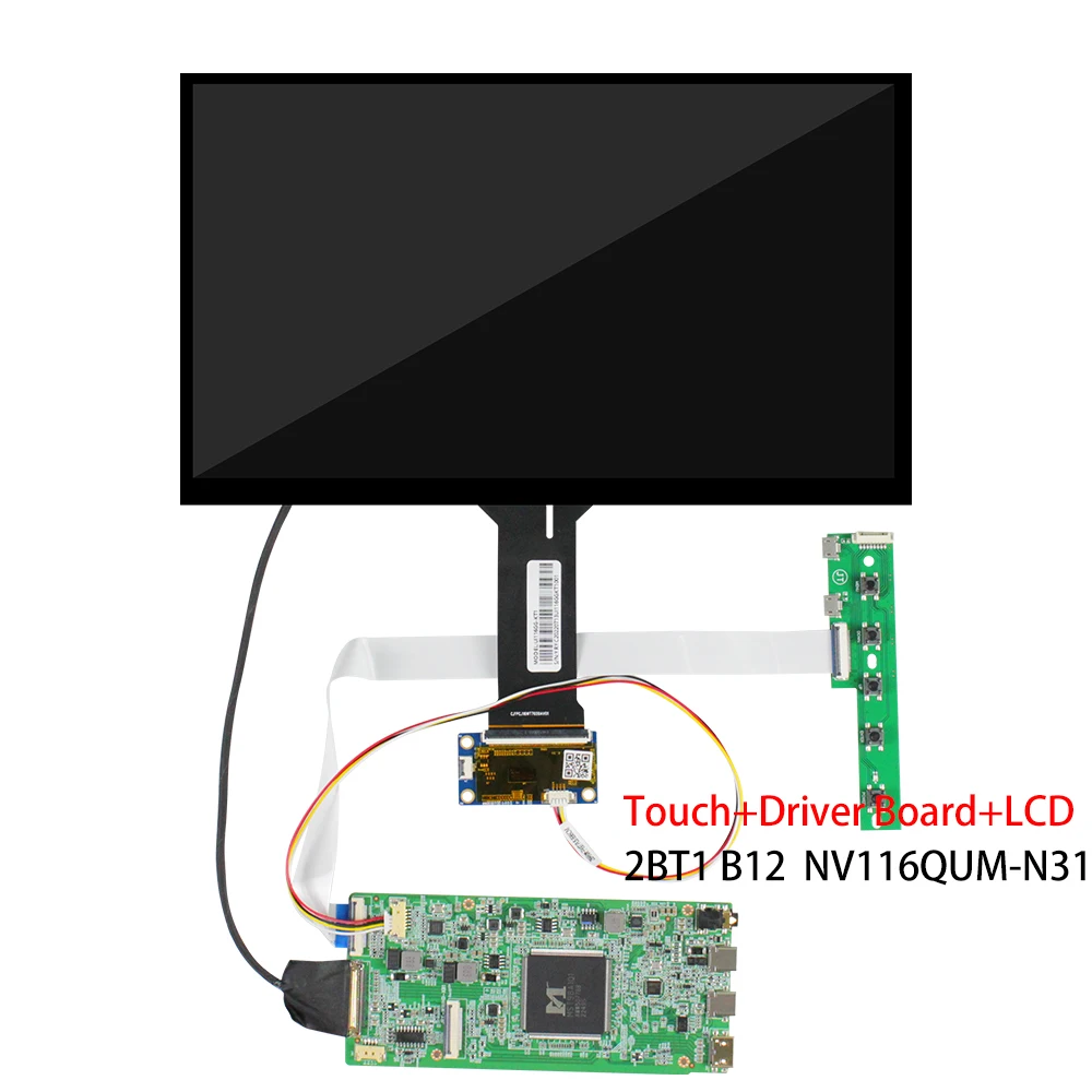 Imagem -06 - Módulo de Tela de Toque Capacitivo Display Lcd Ips 4k Usb Driver Board Win 10 11 Raspberry pi Painel 11.6 3840x2160