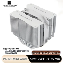 Thermalright Peerless AssassIin 120 Mini Computer chassis radiator 6 Thermal pipe double tower Support LGA1700/115X/AM5/AM4