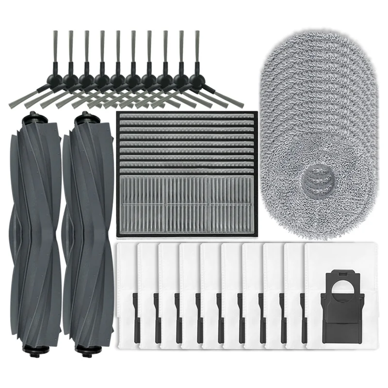 

A66T-For Dreame L10s Pro Ultra Heat, X30 Ultra, X30 Pro Replacement Parts Accessories Main Side Brush Filter Mop Dust Bag