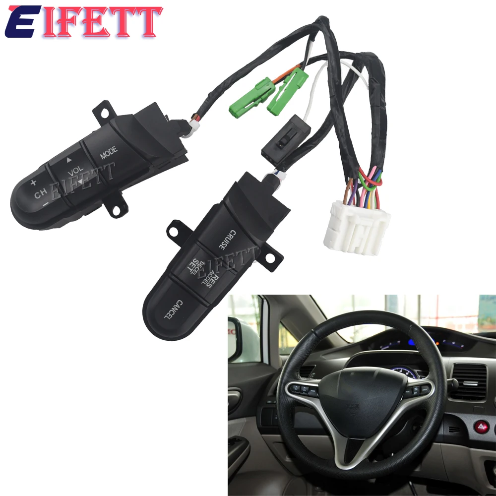 For Honda Civic 2006 2007 2008 2009 2010 2011 Cruise Switch 36770-SNA-A12 36770SNAA12 Steering Wheel Audio Control Switch