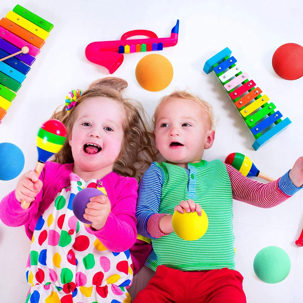 24-teiliges Set Eva-Schwammball-Schwämme für Kleinkinder, weiches Spielzeug, federnde Stressbälle für Kinder