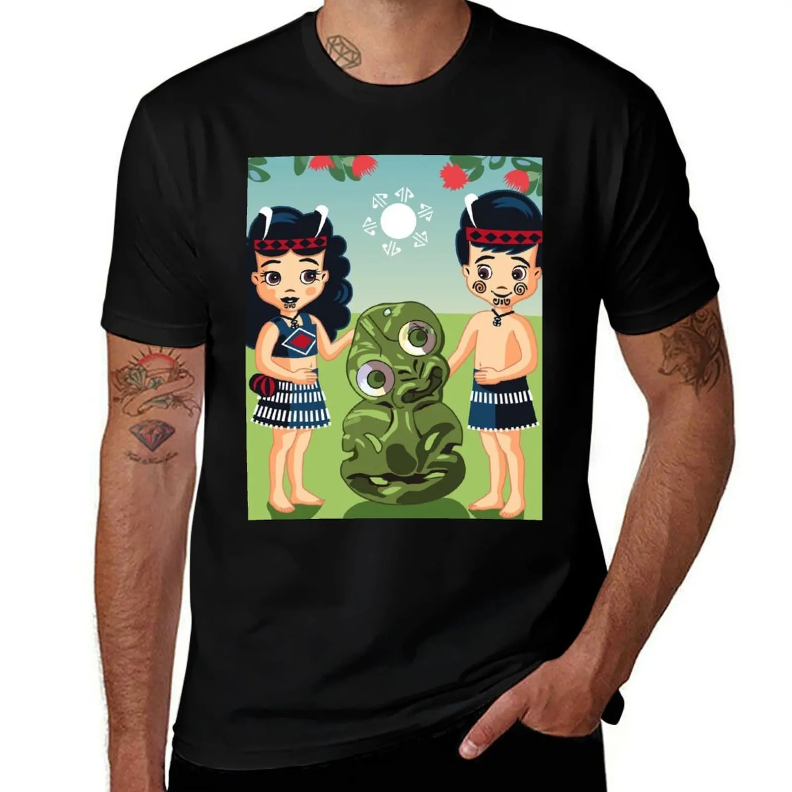 

Poi, Haka and Friendly Tiki T-Shirt cotton t shirts man 100% cotton t shirt pack mens graphic t shirts T-shirt