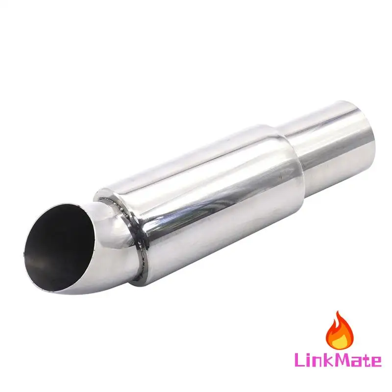 

51Mm Variable Exhaust Tip System Muffler Tail Pipe Silver Stainless Steel For Car Accessries Universal High Quality