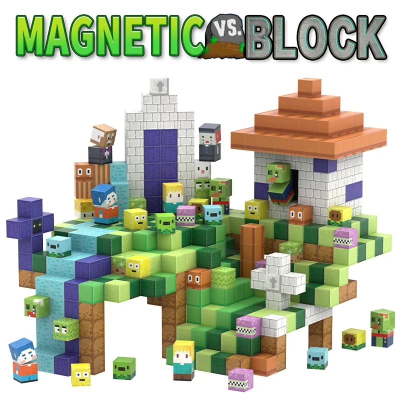 Magnetic Blocks Build Mine Magnet World Frozen Edition STEM Sensory Toys for Toddler Girls & Boys Princess Castle Christmas Gift