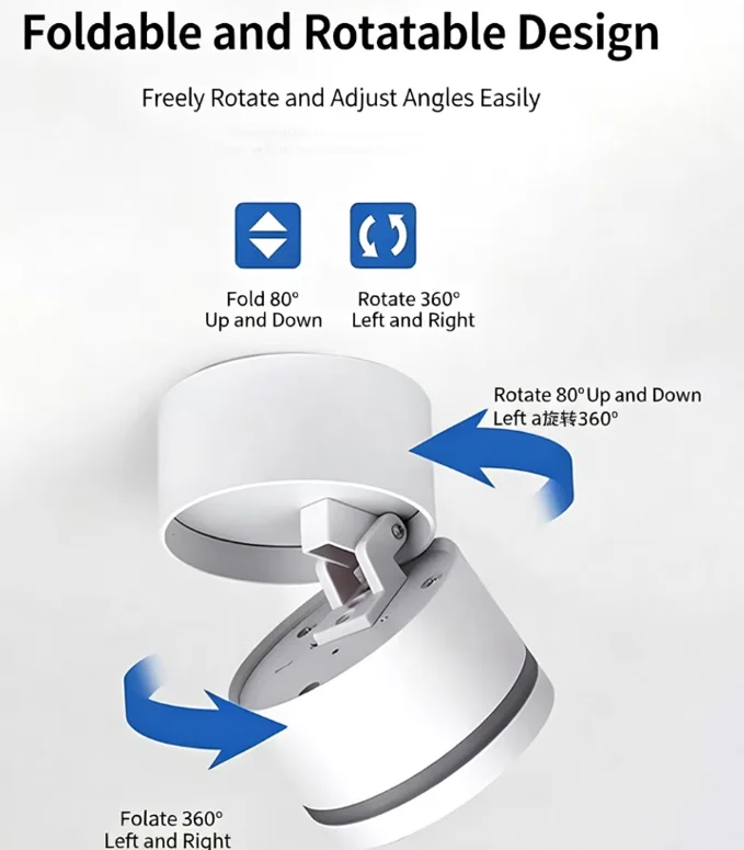Image 7: Tube lumineux intelligent Zigbee/WiFi/Tuya RGBCCT avec angle réglable à 360° °   Tube lumineux COB compatible Alexa, Google