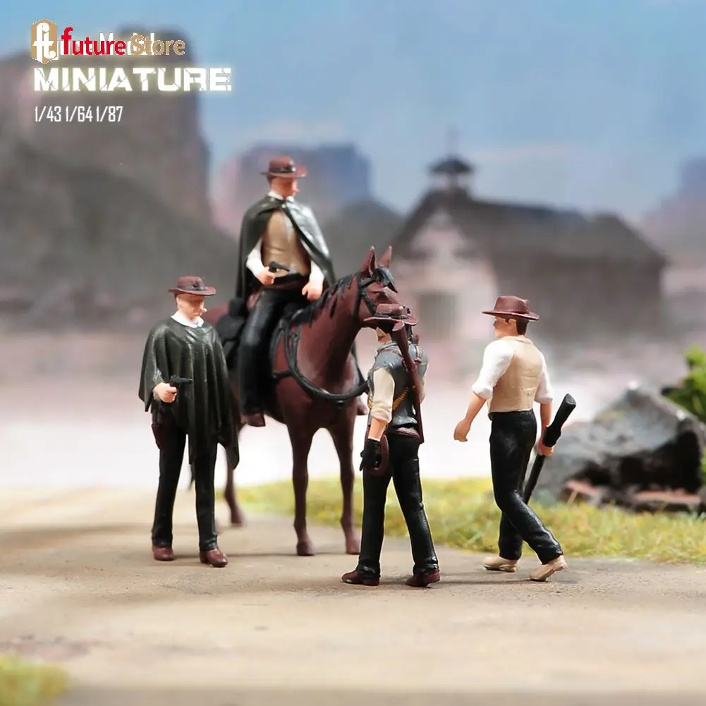 ANT Resin 3D Print 1/87 1/64 1/43 Wilderness Western Cowboy  Diorama Figure Model Miniature Creative Photography Cars Vehicles T