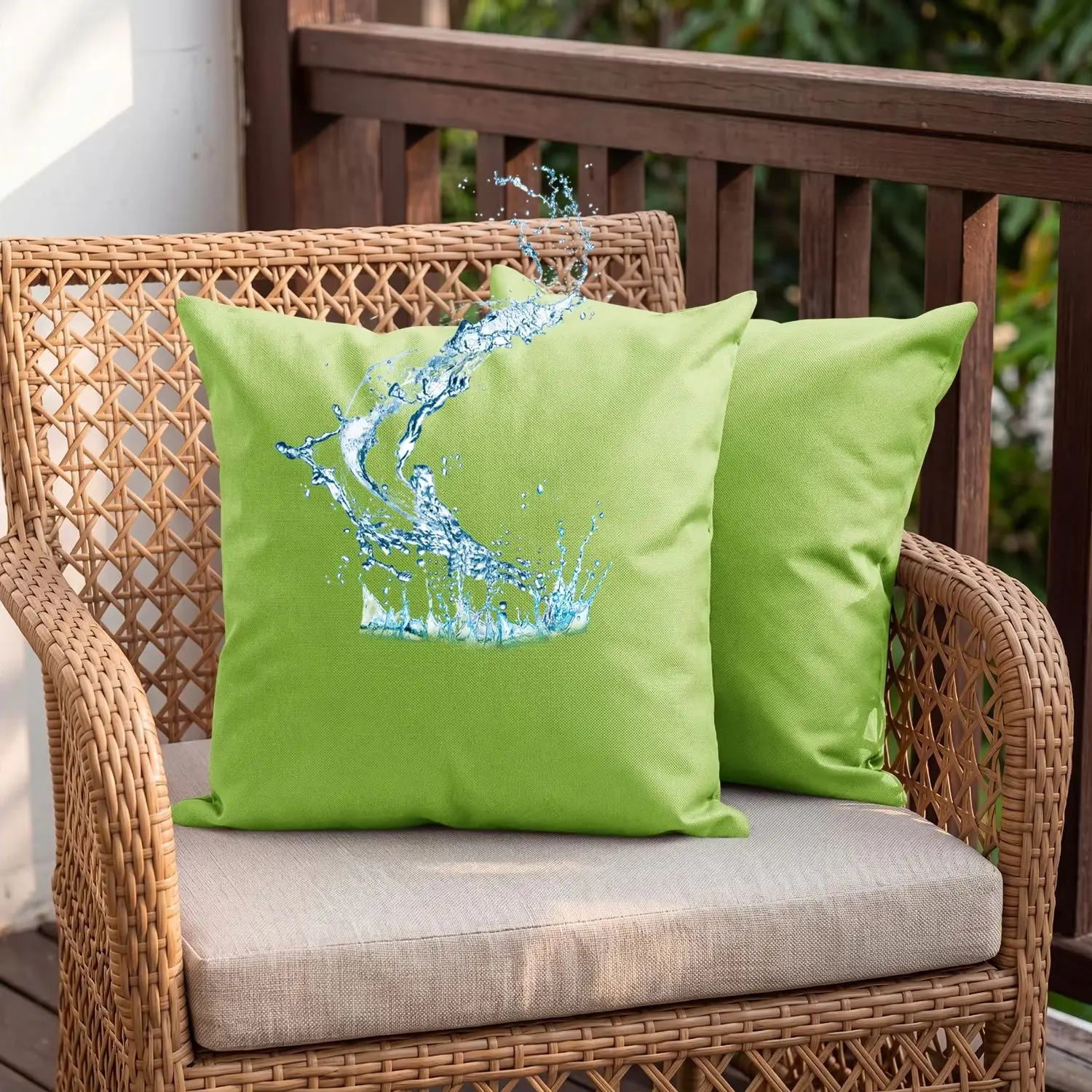 Cheaper Outdoor Waterproof Solid Pillow Covers Simple Rainproof Stain-resistant Throw Pillow Cover for Patio Sofa Cushion Cover