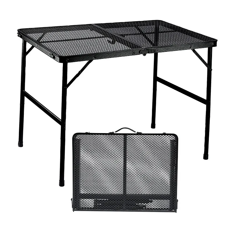 Portable lifting grid table, aluminum alloy picnic camping igt folding table