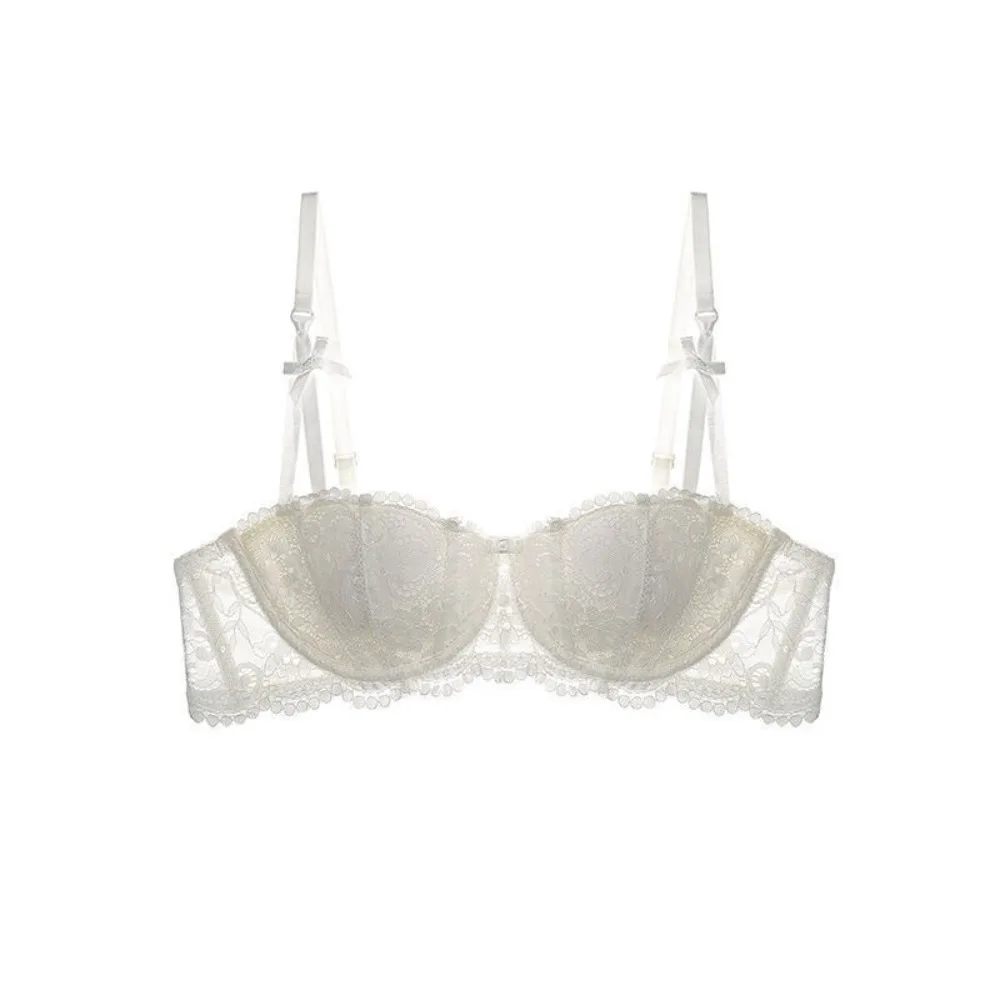 

Breathable Flower Deep V Bra Push Up Shockproof Lace Bra Lingerie Anti-sagging Underwear for Women Girls