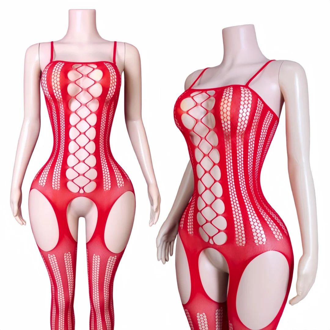Crotchless Bodysuit Transparent Stocking for Sex Bold Body Suit Open Crotch Pantyhose Erotic Costumes Sexy Lingerie For Women's
