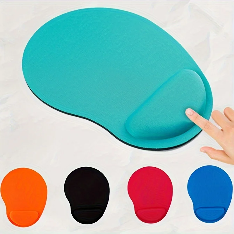 Ergonomic Memory Foam Mouse Pad with Wrist Support - Durable EVA, Non-Slip, Wear-Resistant, Ideal for Office/Home