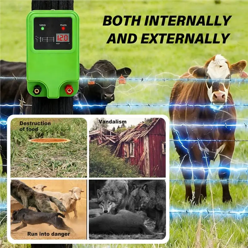 AB41-Electric Fence For Livestock For Pasture Ranch Fence Pulse Generator EU-PLUG For Farming Electric Rance Fence