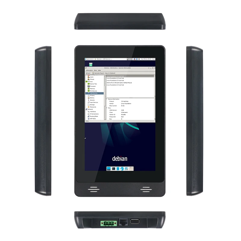 Tablet New Portworld 8 Inch dengan layar RJ45 POE dan sistem operasi Android/Linux untuk Terminal POS