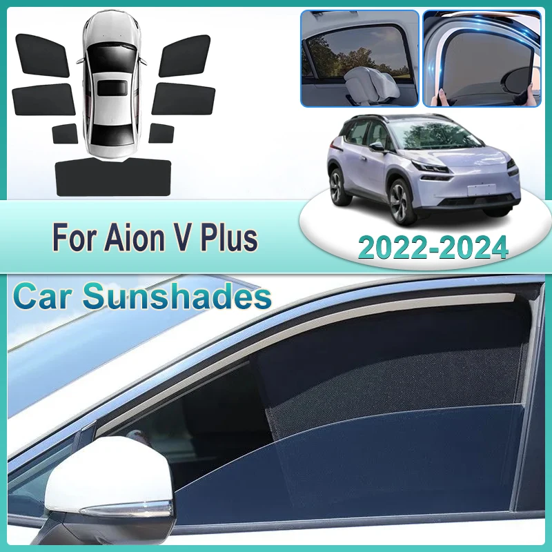 

Sun Shades For Aion V Plus Accessories 2022-2024 Car Mesh Sunshade Window Magnetic Sun Visors Privacy Curtain Auto Accessories