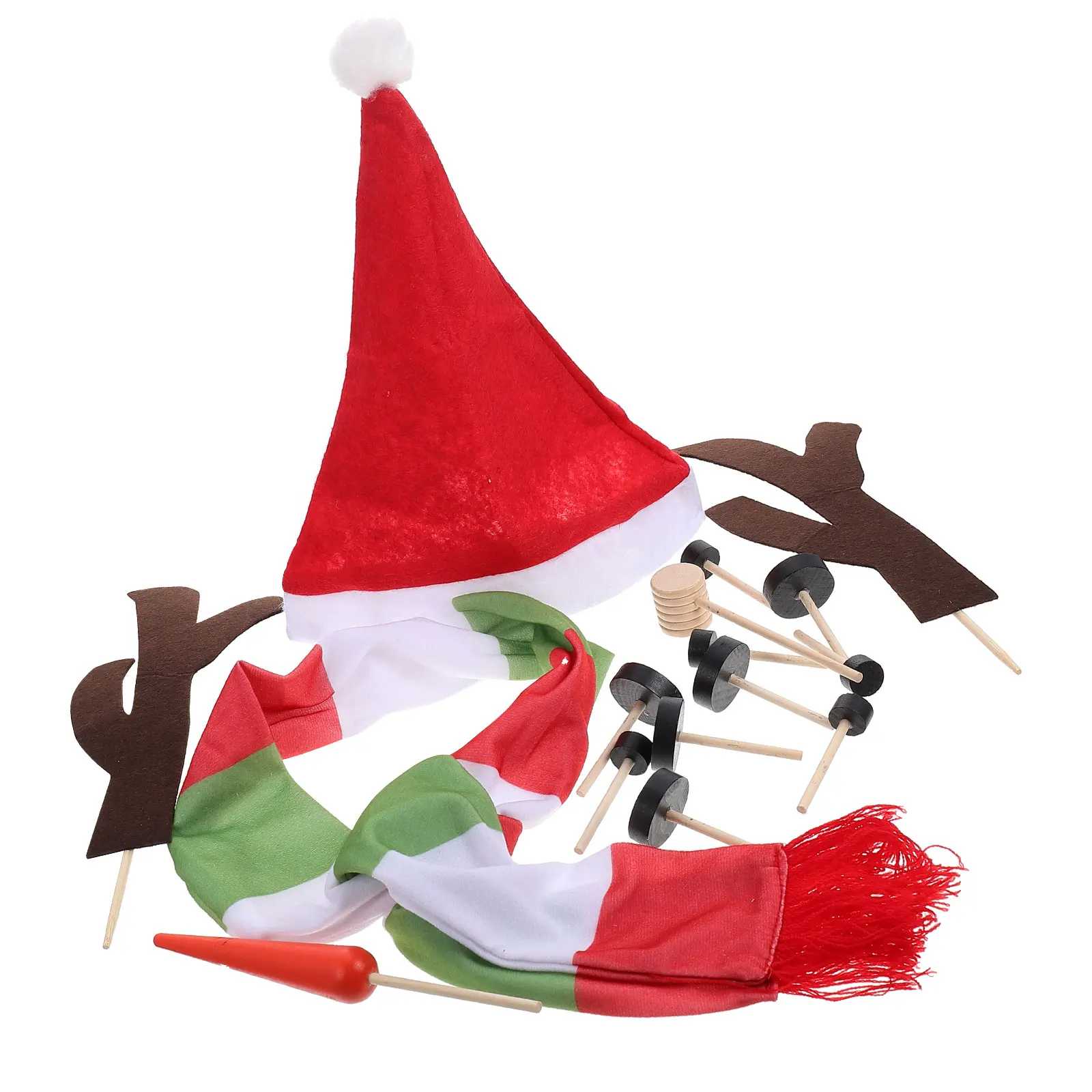 

1 set 1 Set Snowman Diy Decorations Kit Christmas Dressing Props Reusable Outdoor Festival Decoration Xmas Making