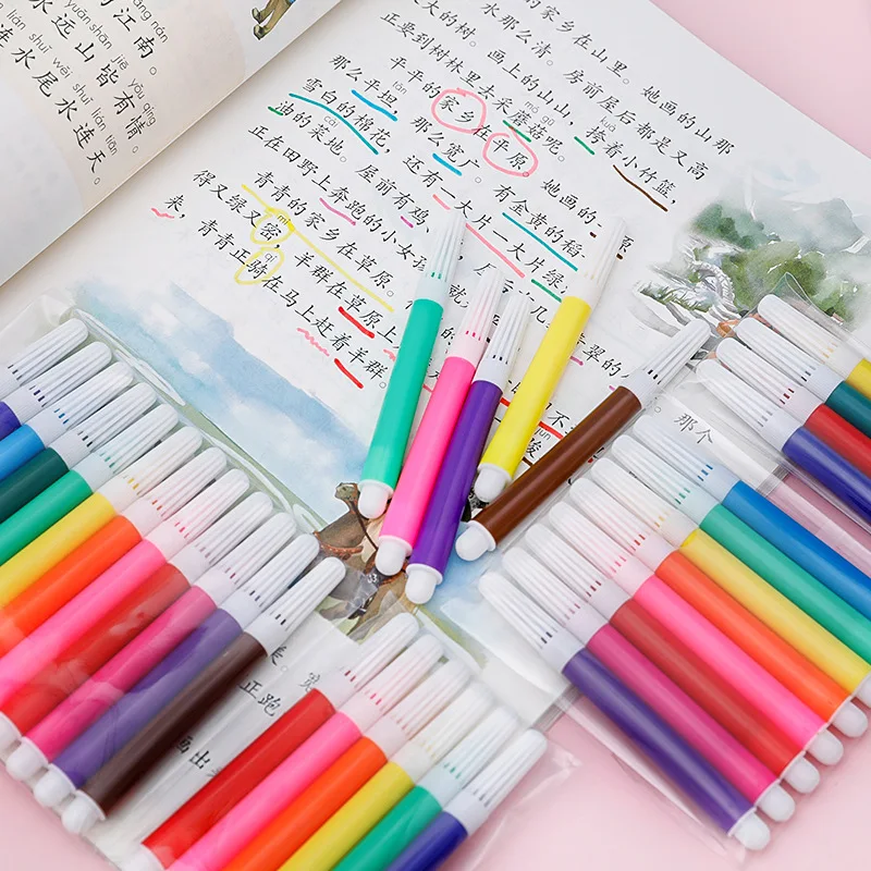 Children's Mini Graffiti Watercolor Pen Kindergarten Art Painting Pen Washable Stationery Gift Graffiti Colorful Washable