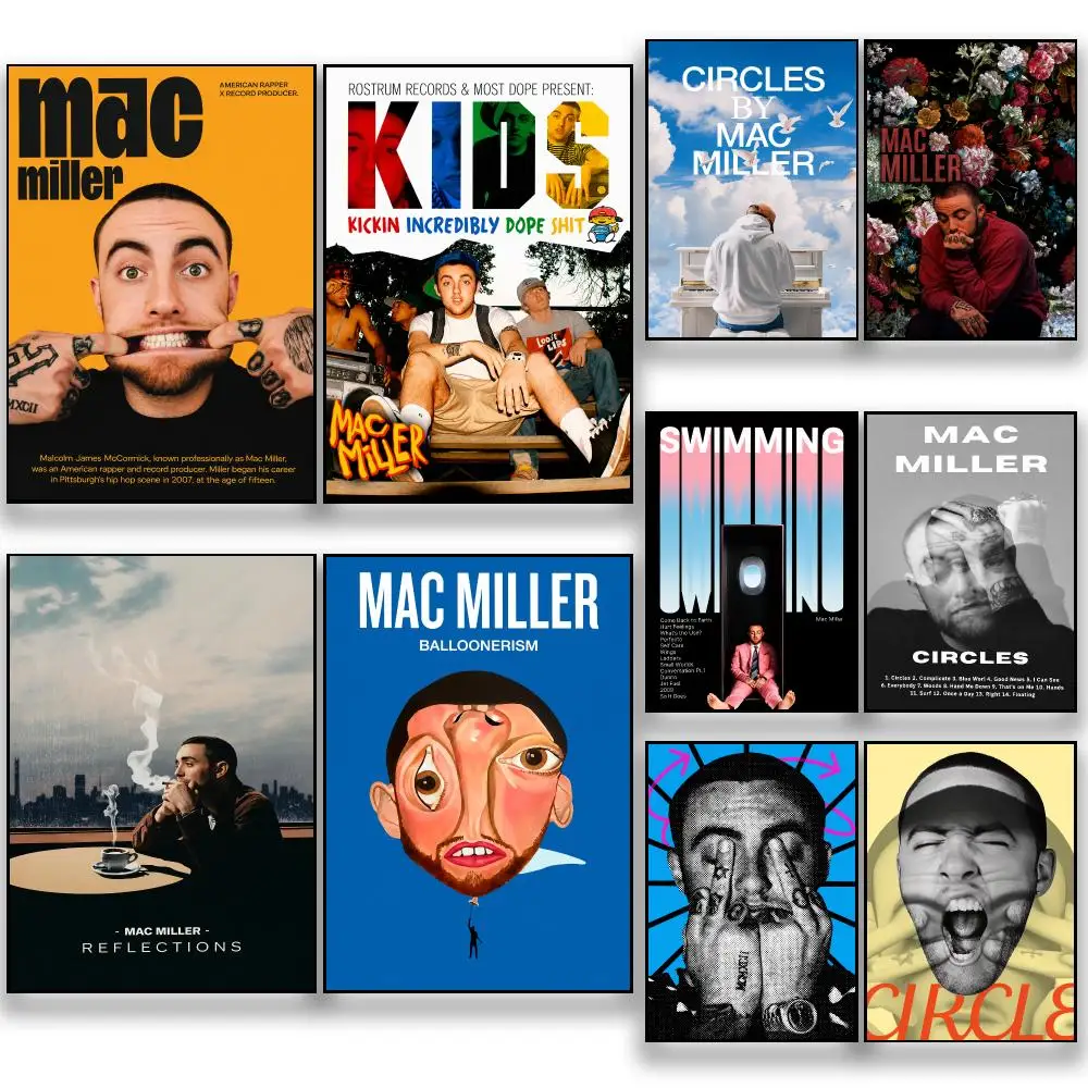 Rapper M-Mac Miller Hip-Hop Icon Poster HD Removable Wall Art Gift Bedroom Lounge Dorm Office Gaming Cafe Bars