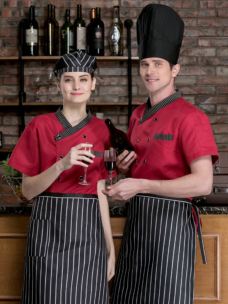 Giacca da cuoco uomo donna ristorante cameriere uniforme cucina camicie da cucina sala da pranzo uniforme vestiti da cucina top