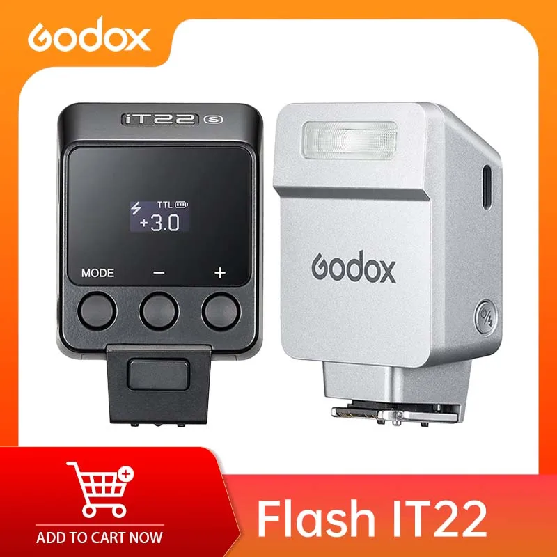 Godox iT22 TTL Speedlite 1.5s Fast Recycling 700 Flashes USB-C Rechargeable Pocket Flash for Canon Nikon Sony Fujifilm Olympus