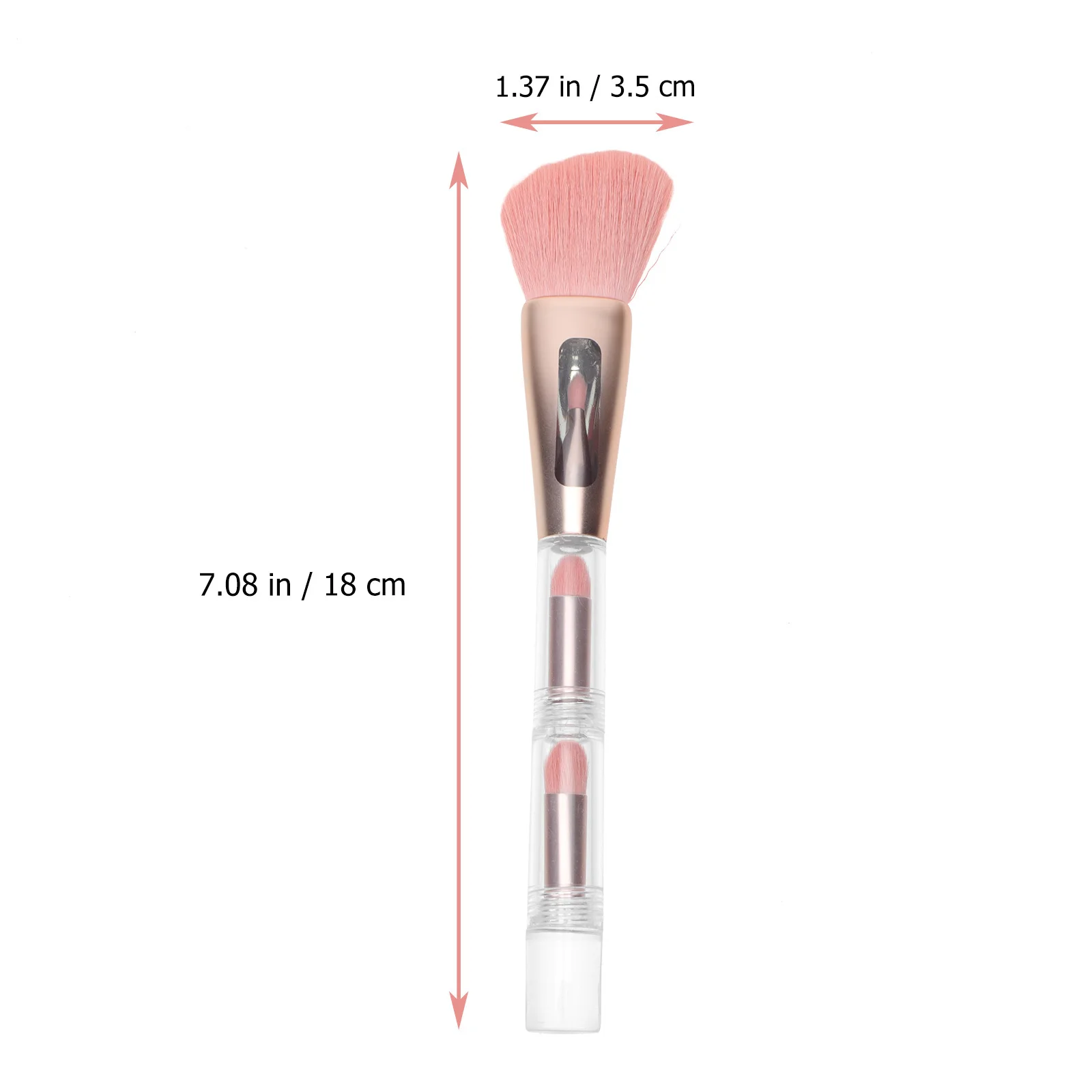 1Set Multifunction Blusher Brush 4-in-1 Compact Portable Face Eye Shadow Makeup Tool for Teen Girls Festival Gift Reliable