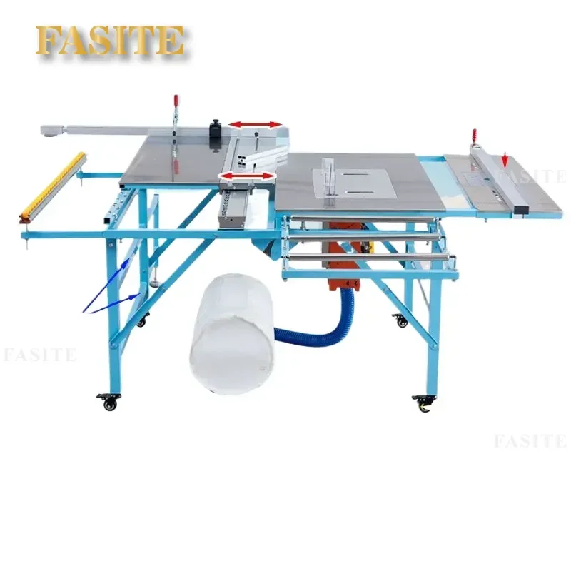 For Precision Large Push Table Saw Full Set Woodworking Multi-functional Integrated Workbench Silent Dust-free Folding Saw