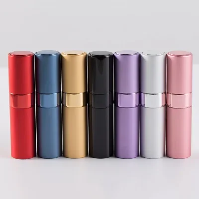 

10pcs Portable Aluminium 8ml Rotary Spray Perfume Bottle Split Bottle Empty Bottle Rotary Telescopic Spray Bottle
