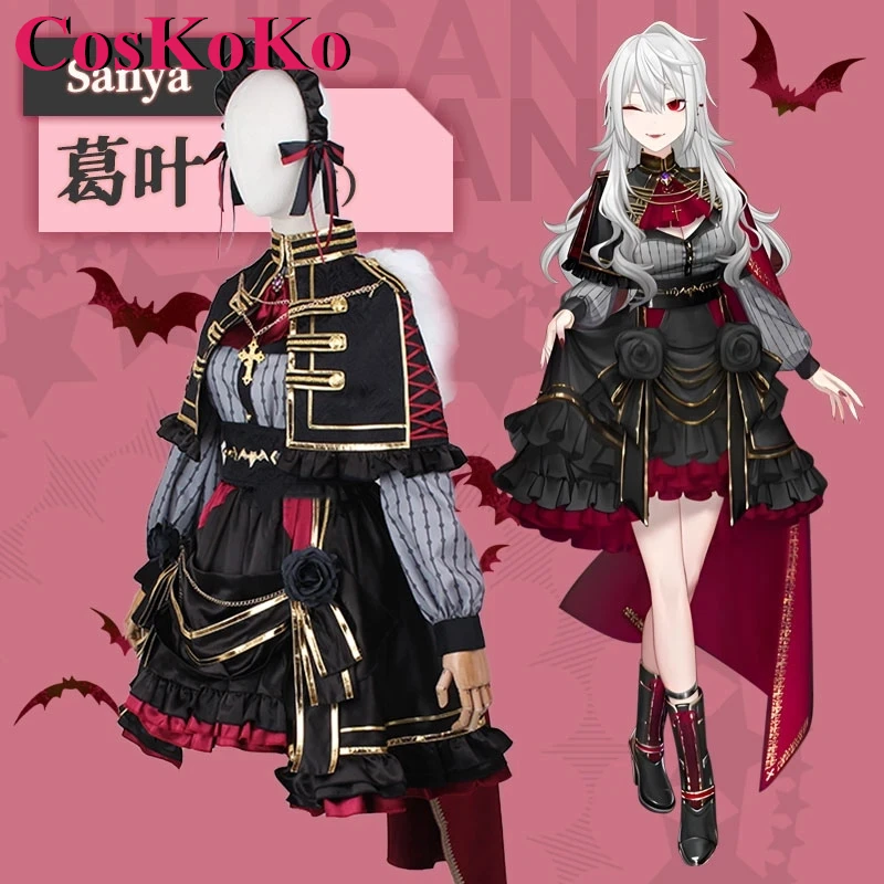 CosKoKo Kuzuha Cosplay Anime VTuber Costume Sexual Turn Sanya Aristocratic Outfit Halloween Carnival Party Role Play Clothing