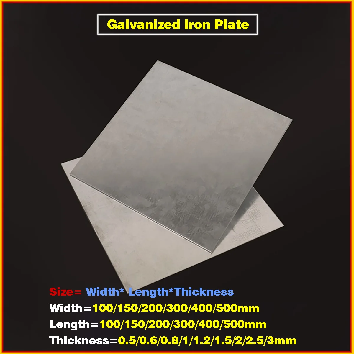 

Thickness=0.5/0.6/0.8/1/1.2/1.5/2/2.5/3mm Galvanized lron Plate, White lron Plate, Iron SheetWidth=100/200/300-500mm