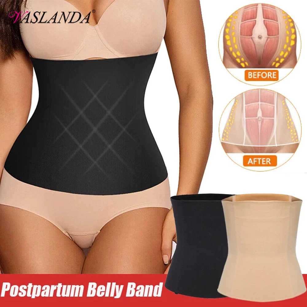 Postpartale Bauchbandage für Frauen, Bauchkontrolle, Taillentrainer, Kompressions-Bauchgurt, Schlankheits-Shapewear für die postnatale Erholung