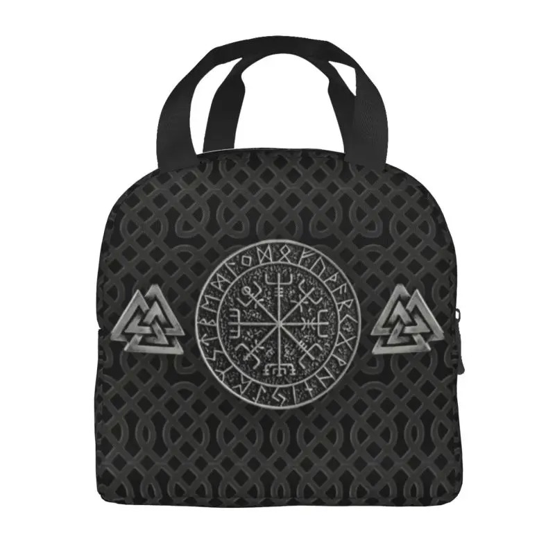 Custom Viking Vegvisir Compass Lunch Bag Women Thermal Cooler Insulated Lunch Boxes for Kids School Children