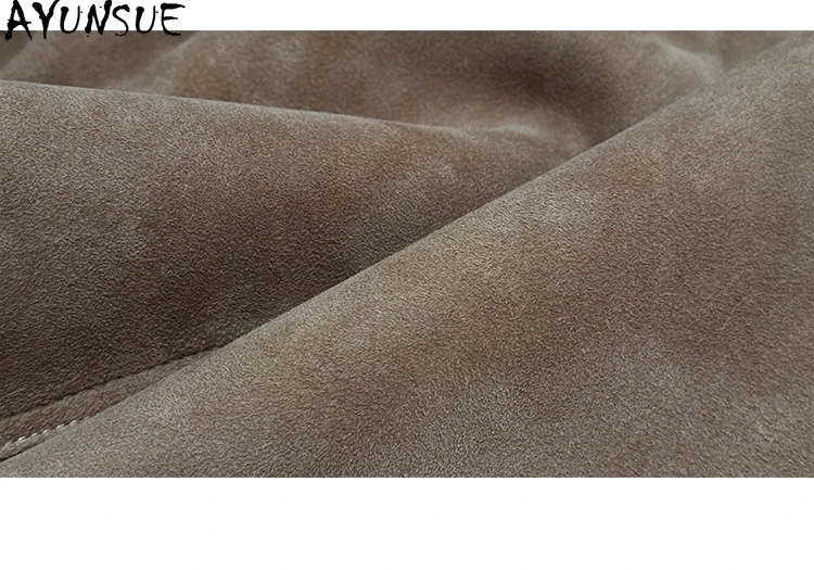 معطف فرو من جلد الغنم الطبيعي من AYUNSUE للنساء جاكيت من الجلد الحقيقي سترات شتوية دافئة فضفاضة تناسب الملابس النسائية الفاخرة Schulaba Жénska #4