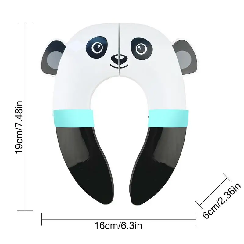 Potty Training Toilet Seat Pad Potty Seat Pad Folding Travel Panda Comfortable Toilet Seat Cover For Home Camping Trip Bathroom