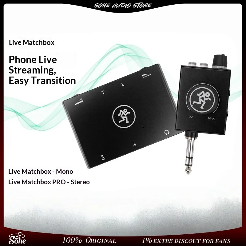 RunningMan Live Matchbox PRO Mobile Live Streaming Sound Card Matchbox Converter HD stereo capture No-latency monitoring