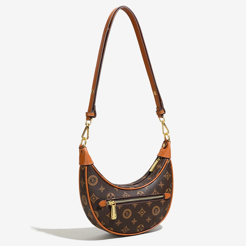 Tas Tangan Wanita Mewah Modern Tas Selempang Kulit Asli Dengan Dompet Tali Bahu Rantai Emas