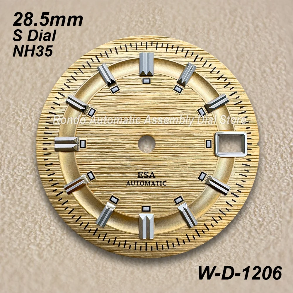 28.5mm S Dial Suitable For NH35/36 Automatic Movement Few Green Luminous High-quality Watch Modification Accessories