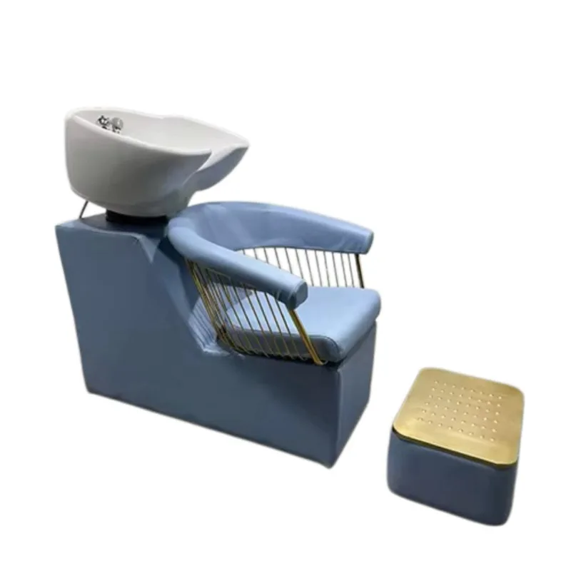 Best Selling Modern Design Adjustable Shampoo Bowl and Chair Economically Priced Portable Hair Salon Furniture for Bathroom Use