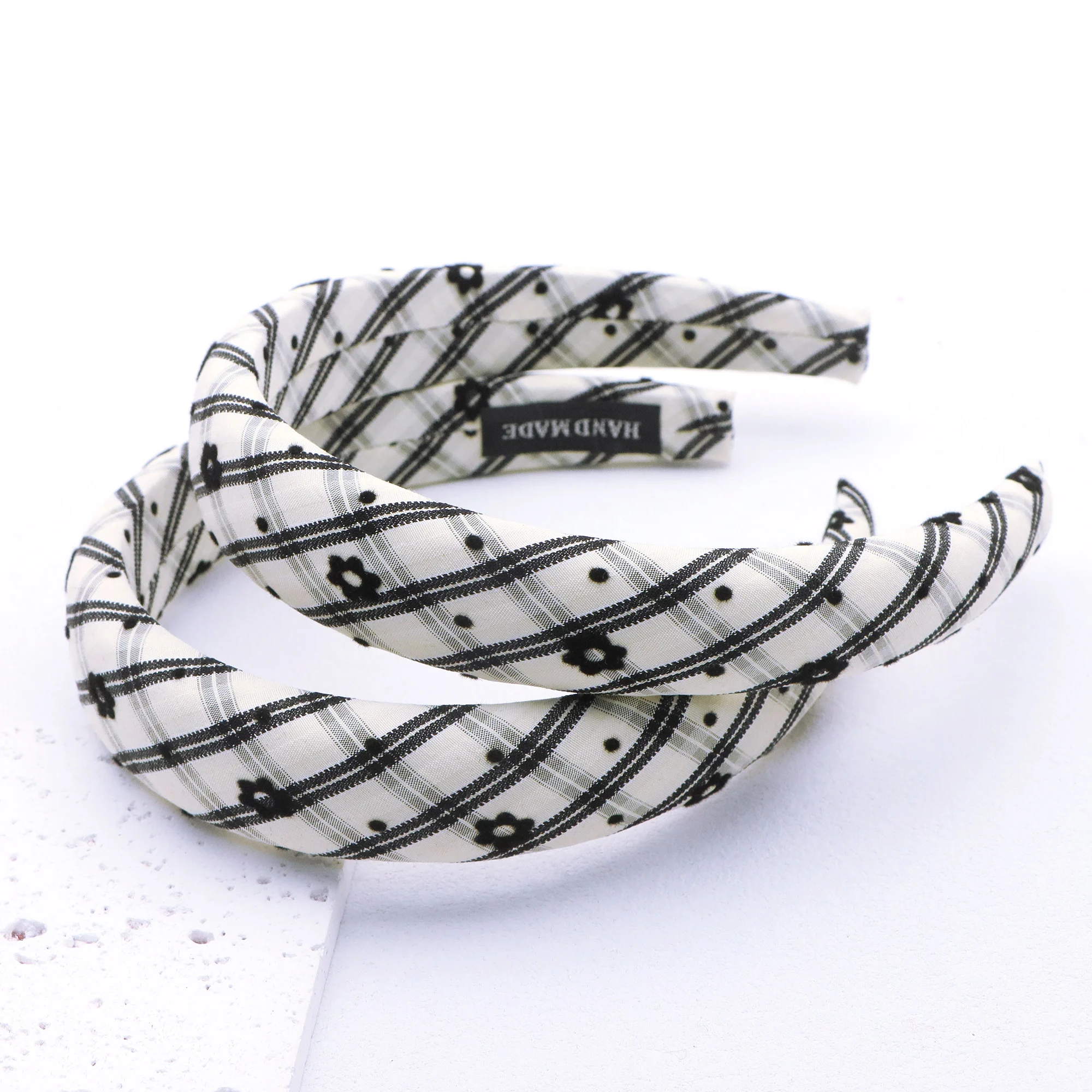 1pc plaid flower Headband, Hair Accessory for Everyday Fashion in Europe And America, Featuring a Easy Yet Sophisticated Style