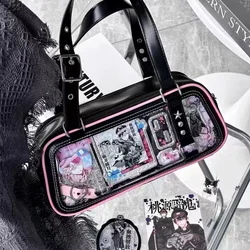 HAEX Y2K Harajuku mujeres Ita bolsos moda 2024 uniforme Lolita JK bolsos de hombro tipo bandolera subcultura individualidad DIY Bolso Mujer