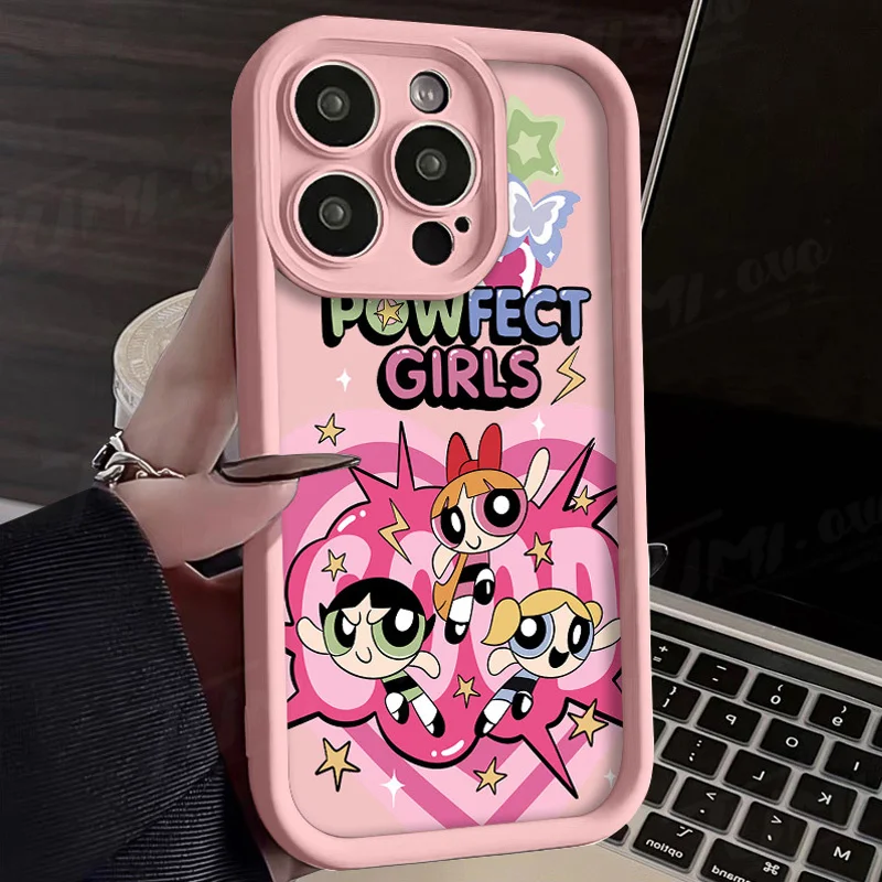 Lovely Powerpuff Girls Phone Case for Xiaomi POCO X6 X5 X4 GT F3 F4 F5 M6 Pro X3 NFC Mi 13T 12T 11T 13 12 11 Lite 5G NE Cover