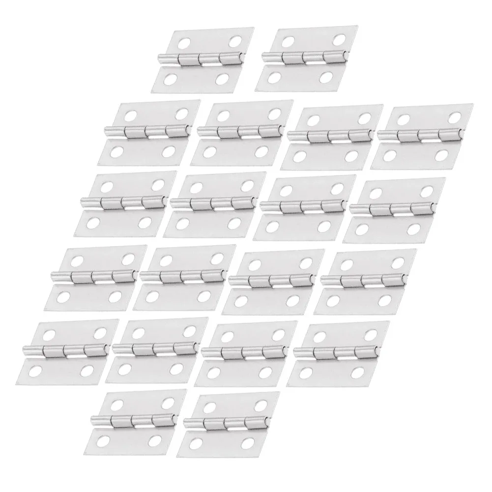 

Cabinet Hinges Small With Screws For Jewelry Box For Wine Box Silver Vintage 50pcs 8*10mm Accessories Practical