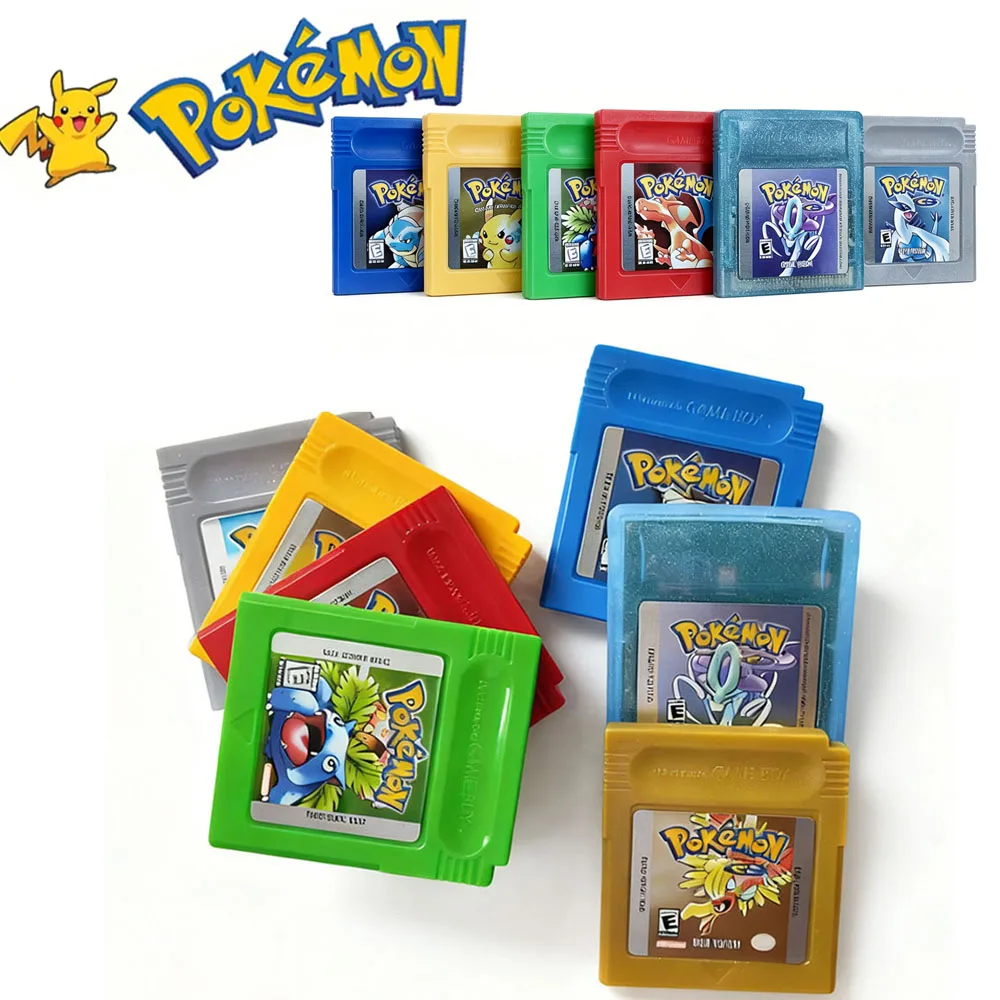 

Pokemon GBC Game Card 16bit Game Video Game Cartridge Console Card Red/Blue/Crystal/Gold/Silver/Yellow/Green French Language