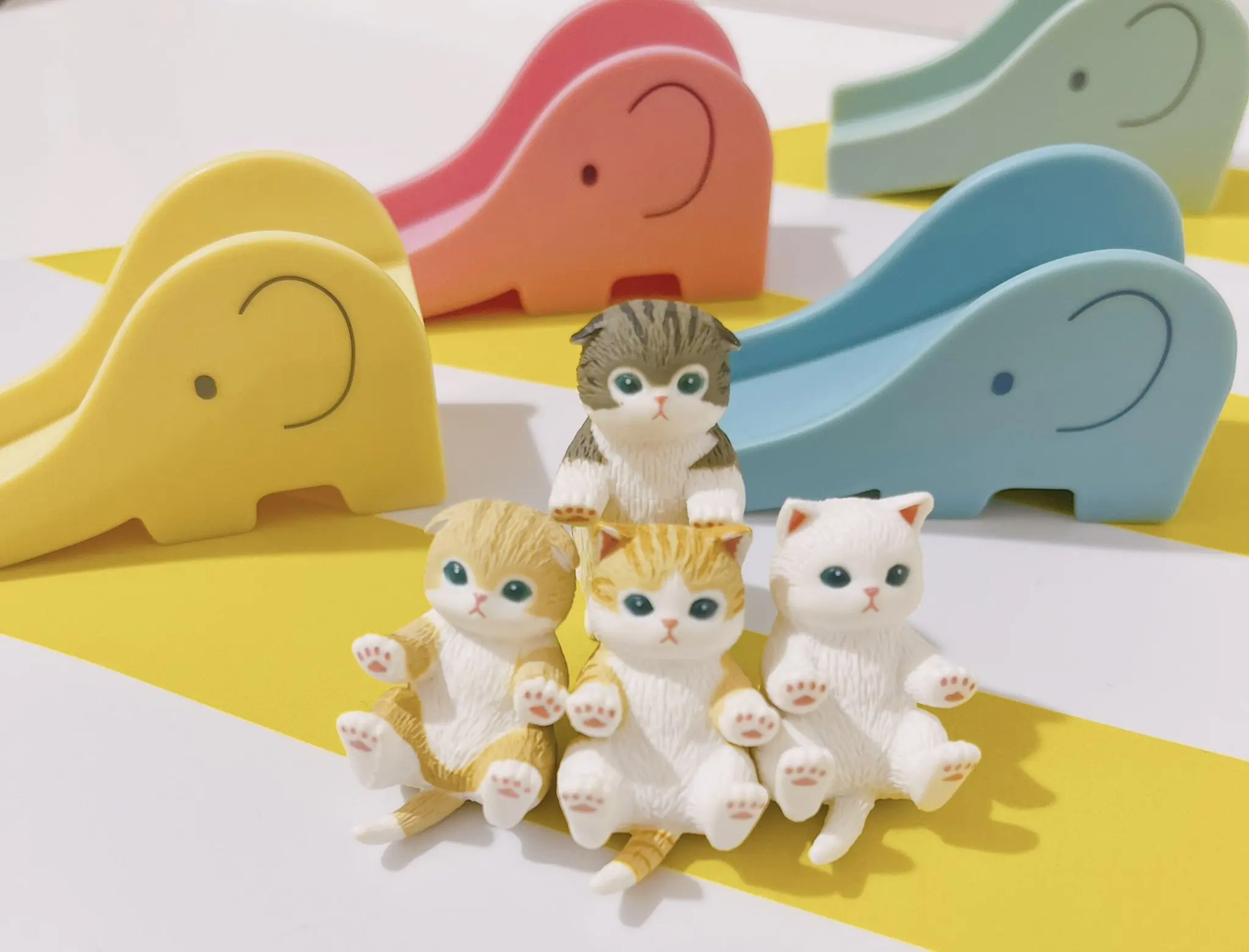 Kitan Original capsule toys cute kawaii mufosan slide cat Nyanko gacha gacha figures