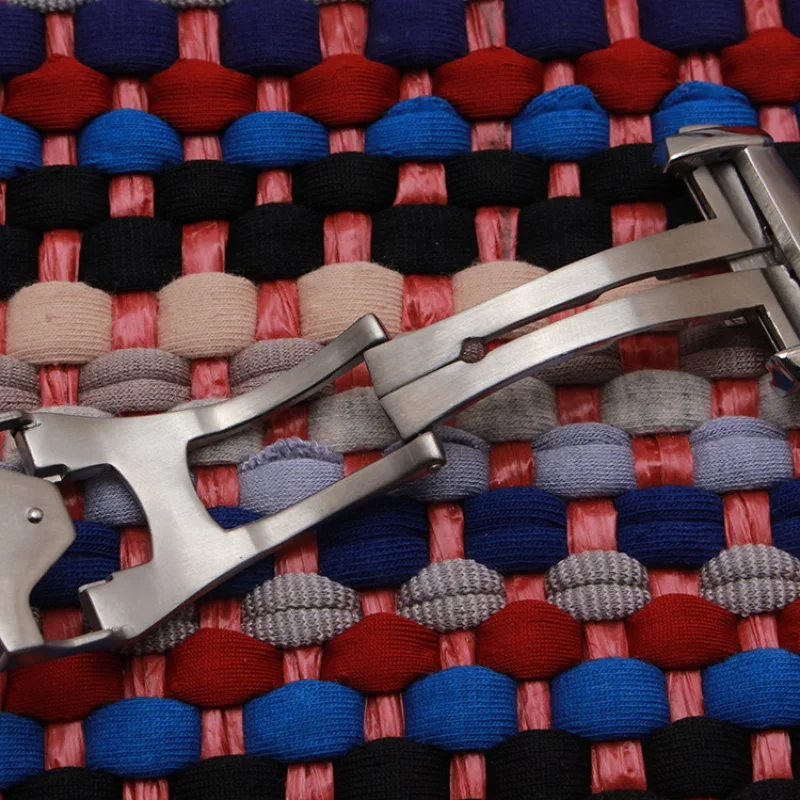 for Omega deployment folding clasp accessories 316L pointed stainless steel bracelet buckle watch strap 18mm