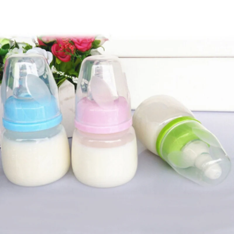 60ML Baby Newborn Mini Portable Feeding Nursing Bottle BPA Free Safe Infant Nursing Nipple Care Feeder Fruit Juice Milk Bottles